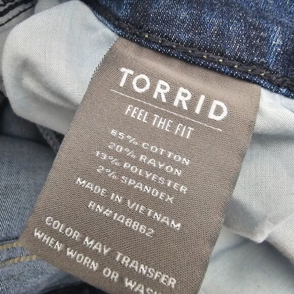 Torrid 16 Jegging Three Button Stretch Skinny High Rise Medium Wash Super Soft - Picture 5 of 5